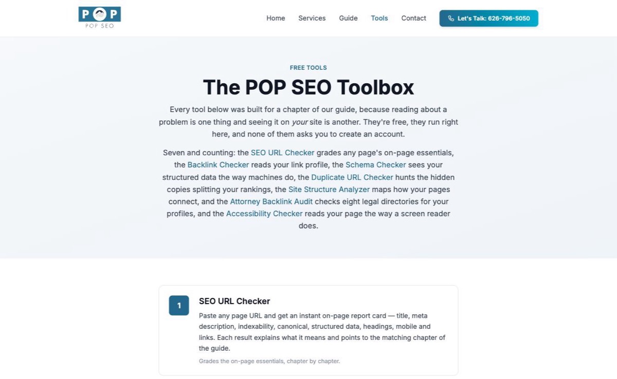 POP SEO Toolbox